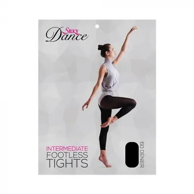 £5.56 • Buy Childrens Footless Dance Tights Girls Ballet Tights In Black 60 Den - Ages 3-13