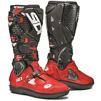 Sidi Crossfire 3 SRS SR MX Motocross Boots Red/Black - Men's 10 US / 44 EU • $402.49