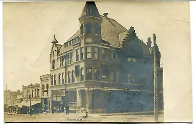 Early 1900s RPPC Postcard - Citizens Bank - Monroe Wisconsin • $4.99