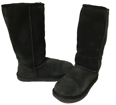 UGG 5815 Classic Tall Women’s Boots Size 8 Black/EUR 39/ UK 6.5.........F46 • $35.99