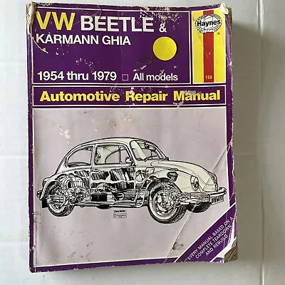  Haynes VW Beetle & Karmann Ghia 1954-79 Auto Repair Manual (96008)-159 • $14.95