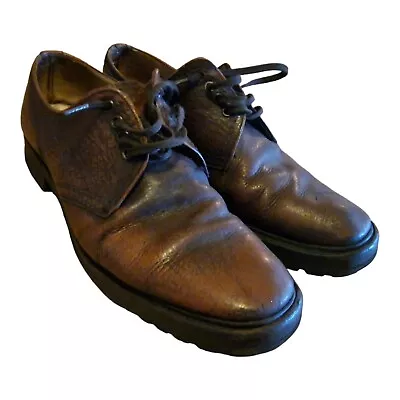 Vintage Leather Brown Lace Up Shoes UK 8.5  Dainite Soles Itshide 'HIKER' • £29.99