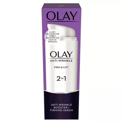 3 X OLAY Anti-Wrinkle Firm & Lift 2 In 1 Anti-wrinkle Booster + Serum (50ml) • £27.95