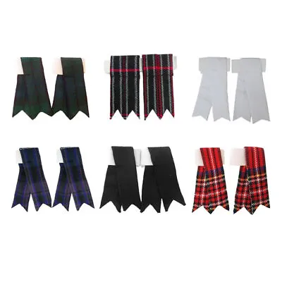 Tartanista Boys Plain Or Scottish Tartan Kilt Sock Flashes • £5.95