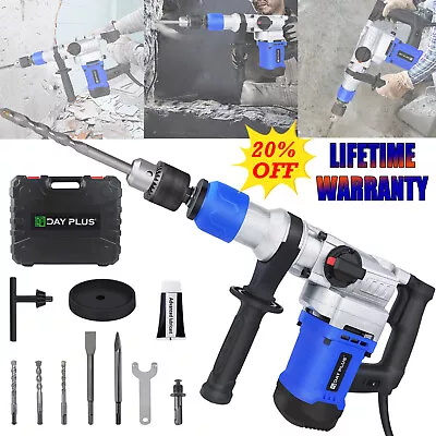 Electric Rotary Hammer Drill 2500W Demolition SDS Plus Bit Sets Chisel Breaker • £58.40