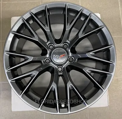 New C7 Z06 Corvette Wheels Gunmetal Grey 18/19  FITS: 2005-2013 C6 Corvette • $1089