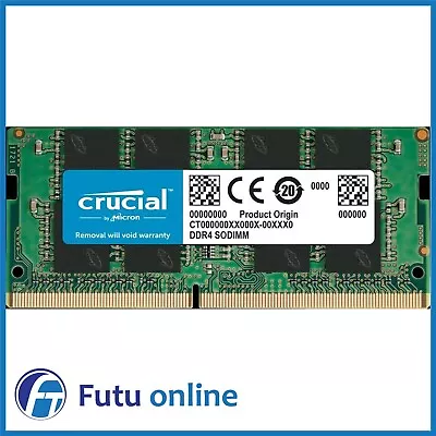 16GB DDR4 RAM Crucial 3200MHz SODIMM 16GB CL22 1.2V Laptop Memory 22-22-22 • $79