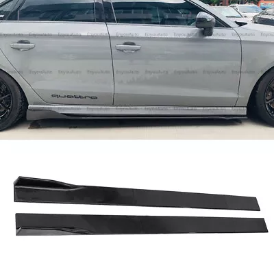 For Volkswagen CC 86.6  Side Skirt Extension Rocker Panel Splitter Black • $45.60