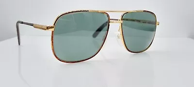 Vintage Halston 71 Brown Gold Pilot Metal Sunglasses USA FRAMES ONLY • $37.40