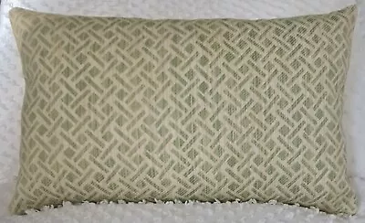 Designer Brunschwig & Fils Green Textured Fabric  Cushion Cover 50x30 NEW • $49.99
