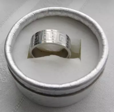 Stainless Steel Designed Band Ring Size 9 #ST79 • $12.99