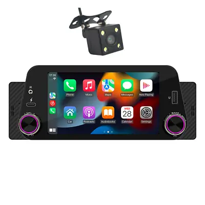 Car Radio CarPlay Android Auto Bluetooth Handsfree Mirror Link With 4LED Camera • $80