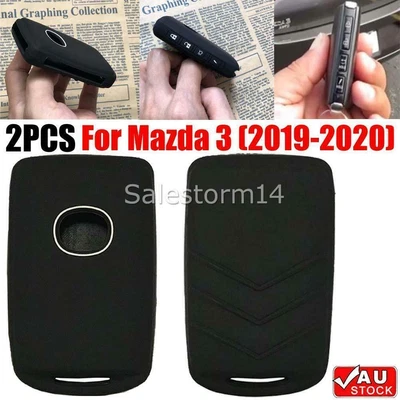 $13.30 • Buy 2X Silicone Key Cover For MAZDA 3 CX3 CX5 CX30 2019 2020 2021 Remote Case FOB