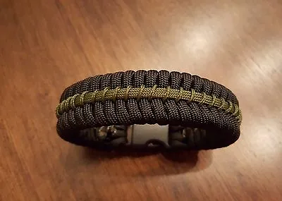 Thin Green Line Military Paracord Survival Bracelet (Military OD Green Line) • $12.99