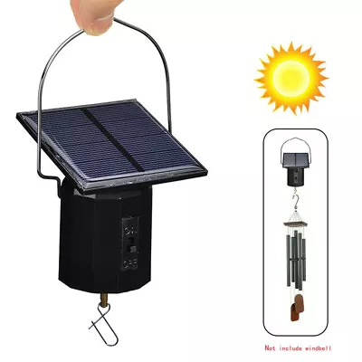 Solar Powered Electric Spinner Motor Outdoor Garden Wind Chimes Hanging Tool • £10.68