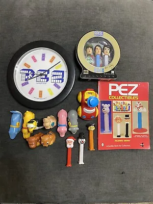 Vtg Pez Dispenser Lot Clock Elvis Clown Car Santa Cat Squirrel Dog Pig Monkey • $55