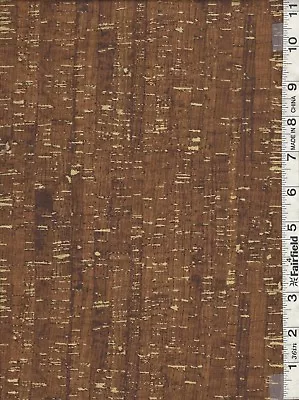 Chocolate Quilters Cotton Print Cork Like Appearance W/ Metallic Bty • $13.99