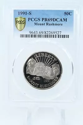 1991-S PCGS PR69DCAM Mount Rushmore Silver Commemorative Proof 50C • $30