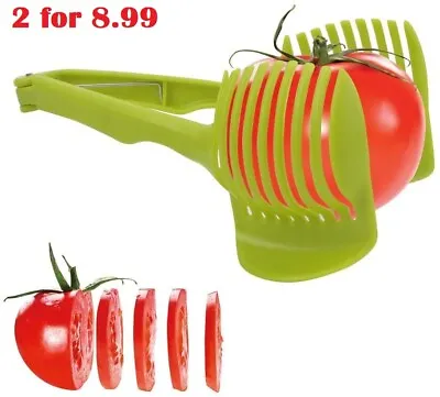 2x Tomato Slicer Salad Maker Tool Wholesale Salad Cutter Easy 60 Second Tool  • £9.49