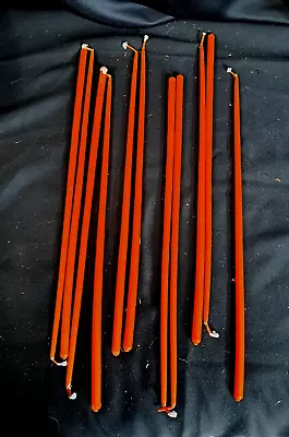 Orange Candles Tapers 15 X.25  Original Box Lot Of 11 Long Skinny Unbranded VTG • $21