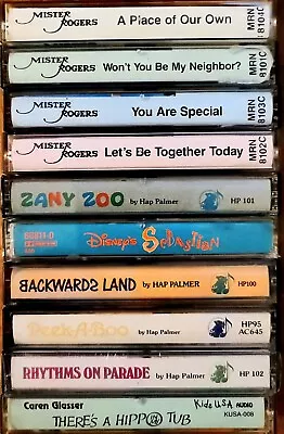 Vintage Kids Songs Cassette Tapes Disney Mr Rogers And More! • $3