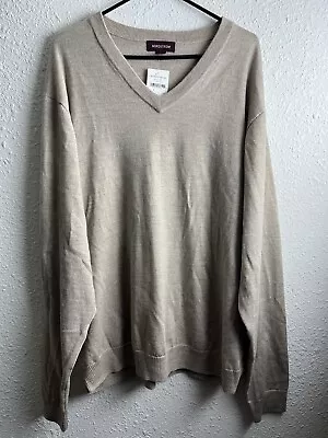 Vtg Nordstrom Extrafine 100% Merino Wool V-neck Sweater Size Xl New W/tag • $34.99