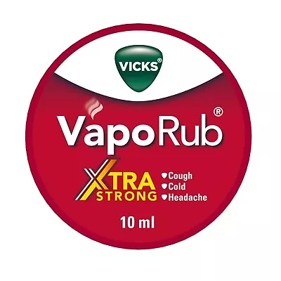 Pack Of 2 Vicks VapoRub Xtra Strong Cough  Chest Throat Analgesic Ointment-10 Ml • $8.79