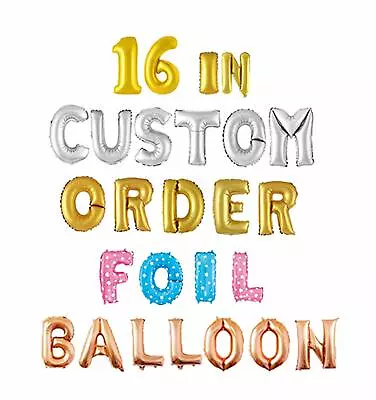 $1.20 • Buy 16 Inch/35 Cm Gold Silver Rose Gold Letters/Numbers Foil Balloon