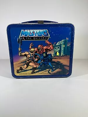 VTG 1983 Masters Of The Universe He-Man Aladdin Metal Lunch Box READ No Thermos • $47.87