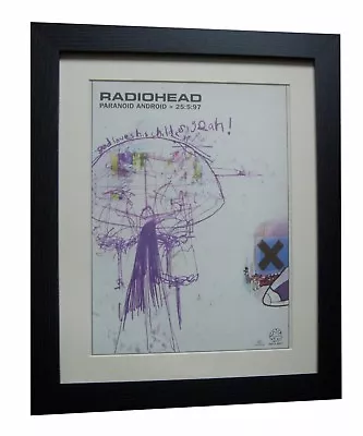 RADIOHEAD+Paranoid Android+POSTER+AD+RARE ORIGINAL 1997+FRAMED+FAST GLOBAL SHIP+ • £79.95