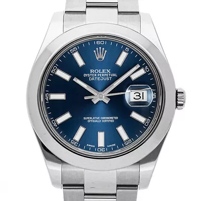 Rolex Datejust II 116300 Men's Stainless Steel Automatic Blue 1 Year Warranty... • $8950