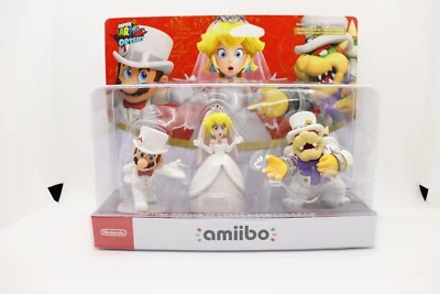 $259.99 • Buy Nintendo Super Mario Odyssey Wedding Amiibo Triple Pack NIB
