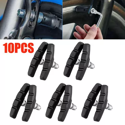 $7.89 • Buy 5 Pairs High Grade Cycling Bicycle Bike V Brake Pads 70mm Shoes Pads Black