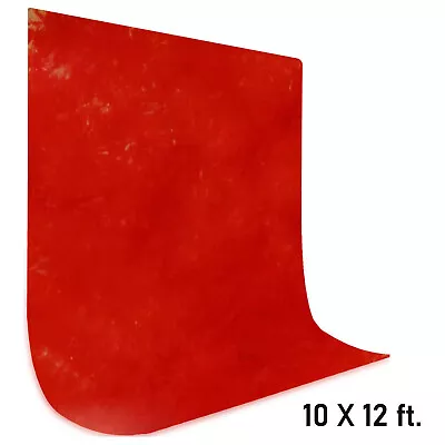 [1 X] 10' X 12' Photography Muslin Red Tie Dye Backdrop Cotton Background Screen • $51.52