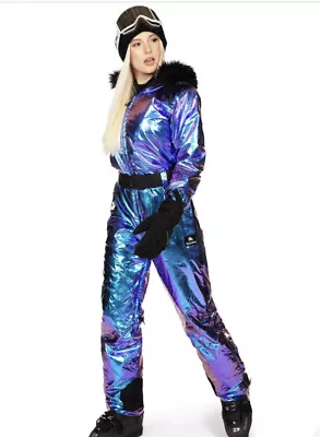 $225 • Buy Tipsy Elves Womens One Piece Ski Snow Suit Retro Style Purple - M