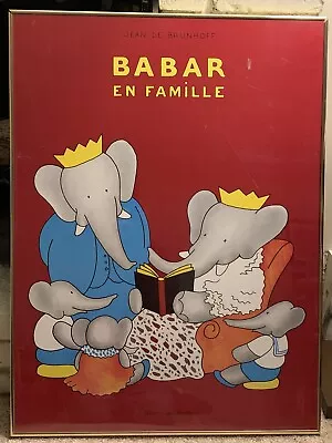 Babar EN FAMILLE  JEAN De Brunhoff Editions Du Desastre Limited Edition PICTURE • $155