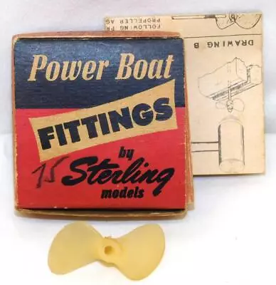 VINTAGE Sterling Models Power Boat 2 Bladed Nylon Propeller LH Model Part 1 3/8  • $25