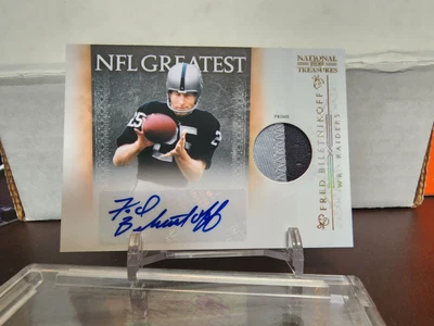 $82 • Buy Fred Biletnikoff 2011 National Treasures Nfl Greatest Auto Jersey Patch 10/15