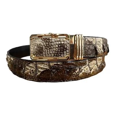 Genuine  Alligator Natural Skin Belt Buckle For Mencrocodile Leather Men's Belt • $102