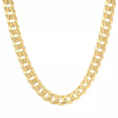 Pori Jewelry Men's YG Plated 8MM SS Cuban Chain- Made In Italy- 18 -30  • $205.56