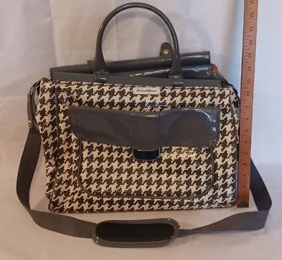 Samantha Brown Grey & White Houndstooth Pattern Travel Carry On Bag • $39.99