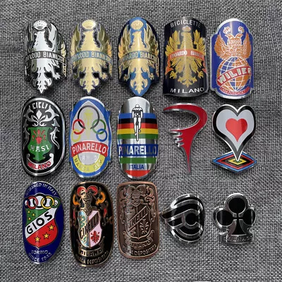 Vintage Cycling  Bicycle Bike Alloy Head Badge Decals Stickers Emblem • $15