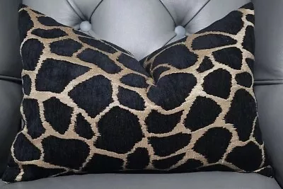 £4.99 • Buy Bronze Giraffe Print, Animal Print Cushion Cover,  Luxury Cushions 18  X 12  