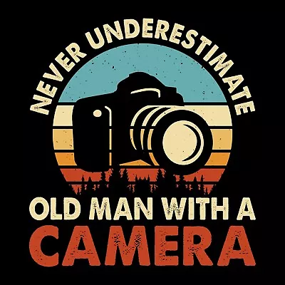 £12.99 • Buy Photography Funny Old Man Camera Vintage Retro T-Shirt Gift Ideas Tee Top