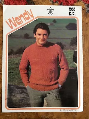 Mens Knitting Patterns.jumpers.size 36-44 Inch Chest.DK.Wendy. • £1