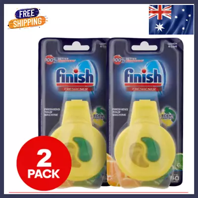 2 X Finish Clip-On Dishwasher Freshener Deodoriser Scent Control Lemon & Lime • $13.99