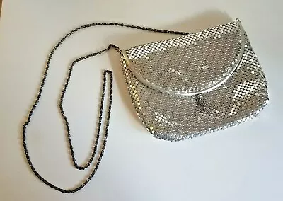 Mesh Metallic Shoulder Crossbody Drop Chain Envelope Handbag Club Purse • $11.77