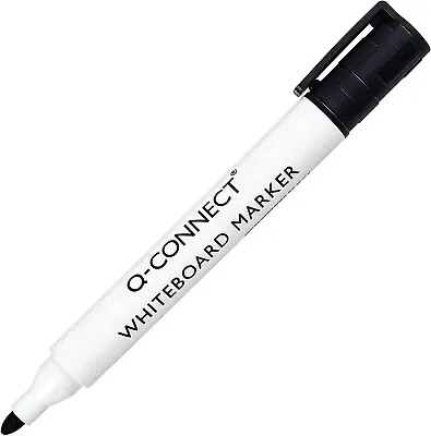 Q-Connect Drywipe Marker Pen Black (Pack Of 10) KF26035 • £6.99