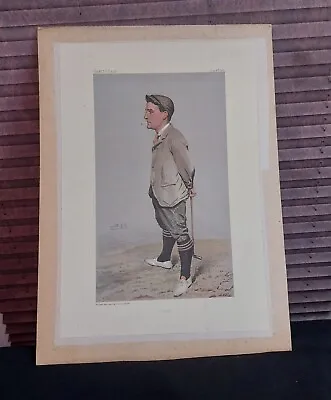 1903 Original VANITY FAIR Lithograph Print HOYLAKE Golfer Artist Spy. On Board • £12