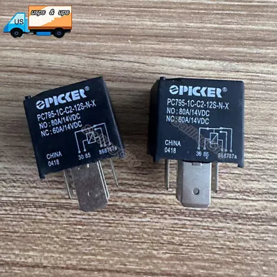 2PCS For PICKER PC795-1C-C2-12S-N-X Power Relay 60A / 80A 12VDC Coil 5-Pins • $22.32